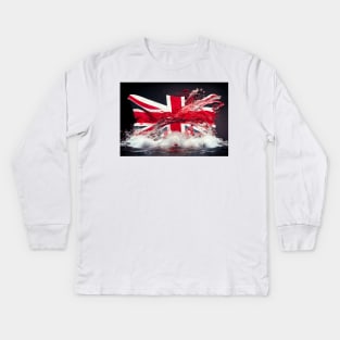 National Nations Flags - United Kingdom Flag - The Union Jack Flag Kids Long Sleeve T-Shirt